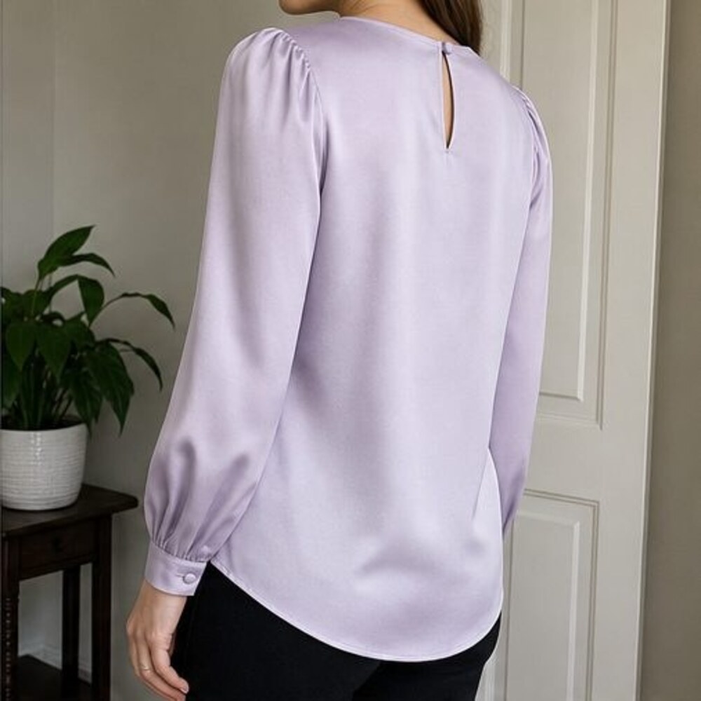 Lilac Puff Sleeve Top - Picture 3 of 6